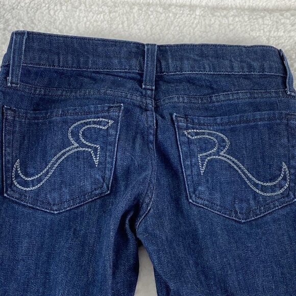 Y2K Rock & Republic Jeans Womens 24 Blue 26x30 Recession Collection Boot Flare - Picture 16 of 16